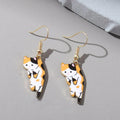 1 Pair Cute Kitten Drop Hook Earrings