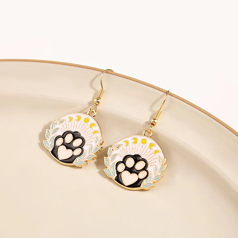 1 Pair Cute Kitten Drop Hook Earrings