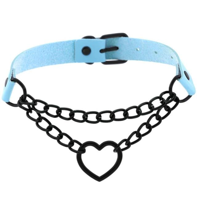 Black Heart Chain Choker